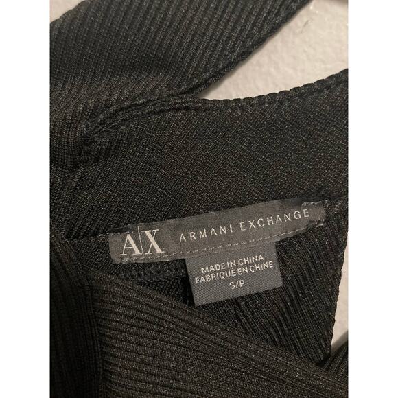 A|X Armani Exchange Black Strappy Bandage Dress Stretchy Size Small - Picture 6 of 6